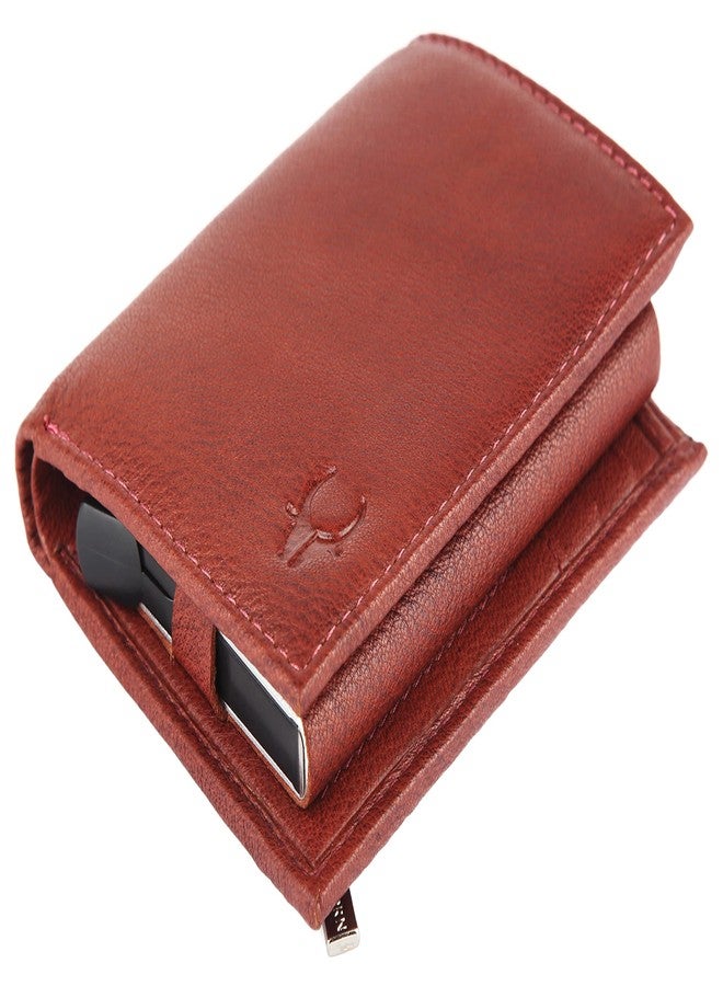 WildHorn Rfid Protected Leather Wallet For Men, Maroon - Image 5